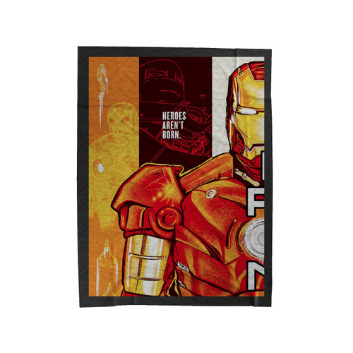 Heroes Aren't Born Iron Man Quote Velveteen Blanket
