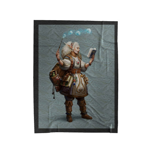 High Elf Wizard Wand Magic Books Velveteen Blanket