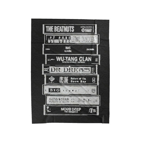 Hip-Hop Rap Culture 90's Mash Up Dre Wu-Tang Nas Gang Starr Velveteen Blanket