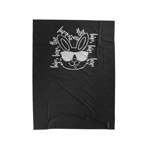 Hippie Hip Hop Bunny 1 Velveteen Blanket