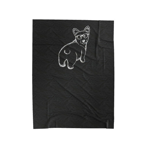 Hipster Animal Corgi Welsh Corgi Velveteen Blanket