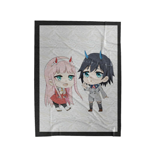 Hiro And Zero Two They Look So Cute Together Velveteen Blanket