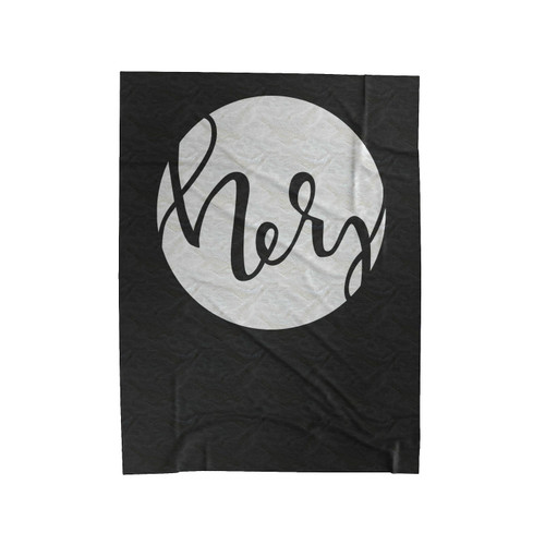 His And Hers Set Engagement Gift Handlettered Design Printed 2 Velveteen Blanket