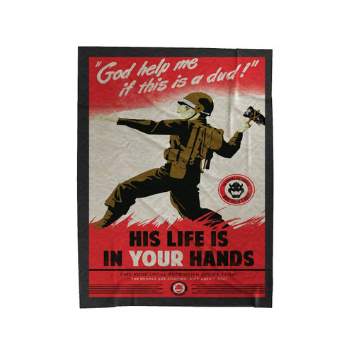 His Life Is In Your Hands Velveteen Blanket