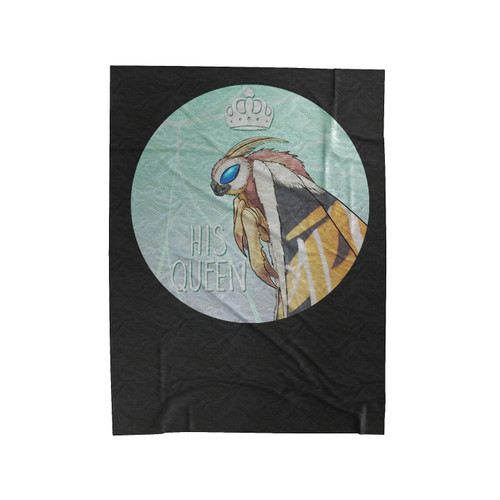 His Queen Mothra Velveteen Blanket