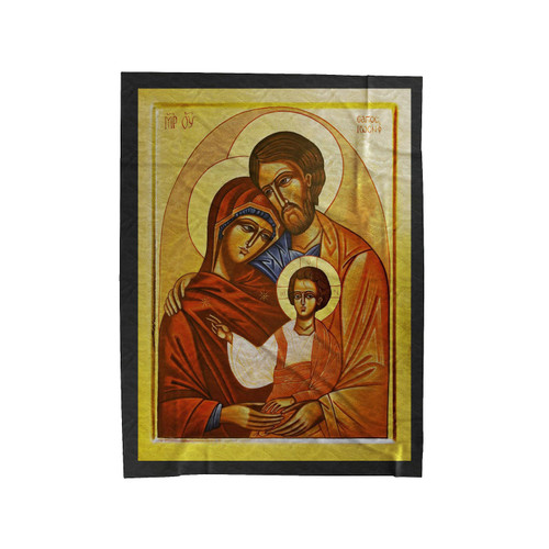 Holy Family Icon Velveteen Blanket