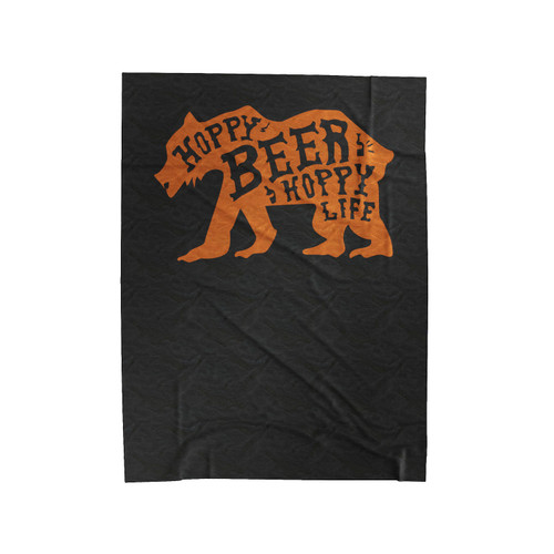 Hoppy Beer Hoppy Life Bear Beer Velveteen Blanket