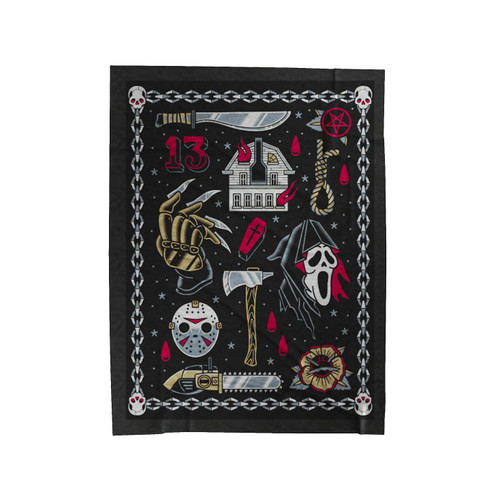 Horror Movie Flash Velveteen Blanket