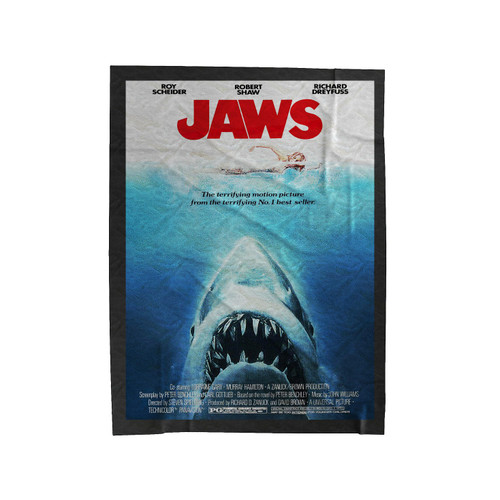 Horror Movie Jaws Velveteen Blanket