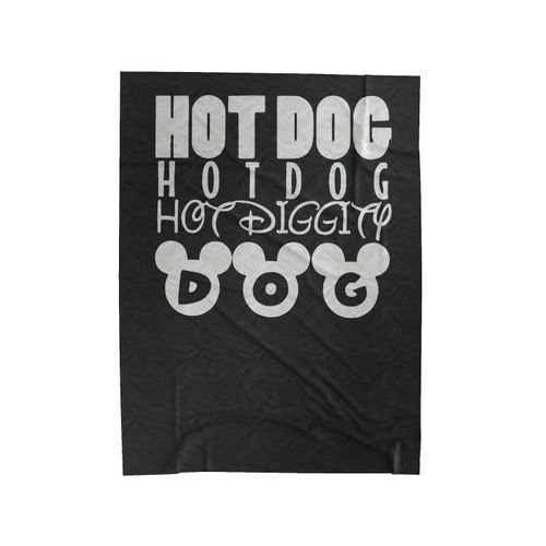 Hot Dog Hot Diggity Disney World Mickey Mouse Velveteen Blanket
