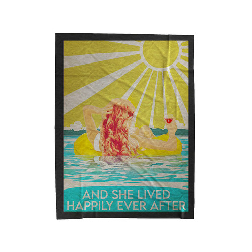 Hot Swimming Redhead And She Lived Happily Ever After Velveteen Blanket