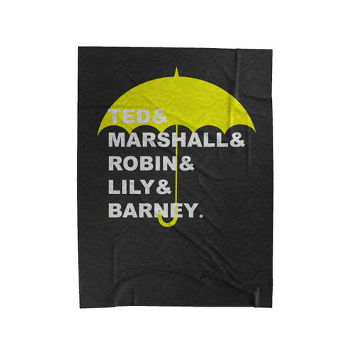 How I Met Your Mothe Yellow Umbrella Velveteen Blanket