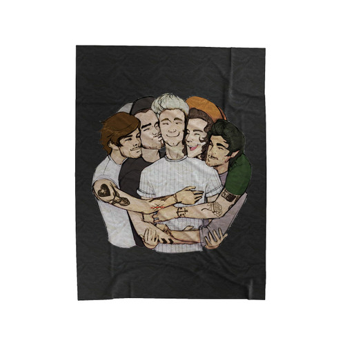 Hug Cartoon One Direction Velveteen Blanket