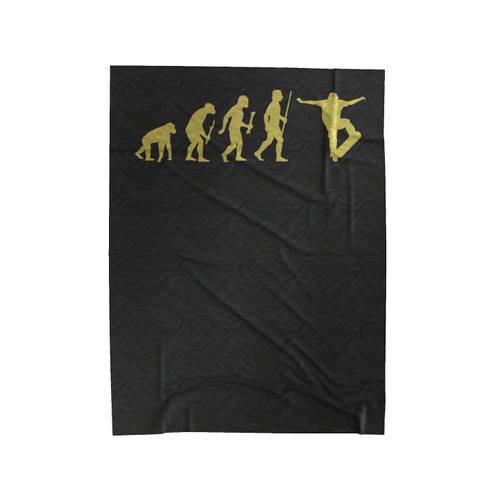 Human Evolution Of Skateboarding Velveteen Blanket
