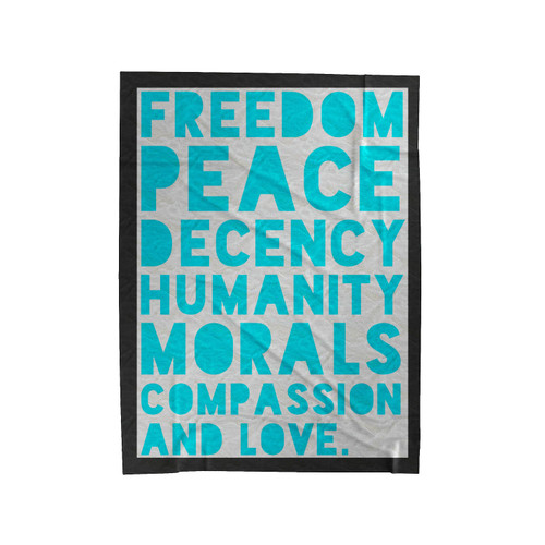 Human Values Velveteen Blanket