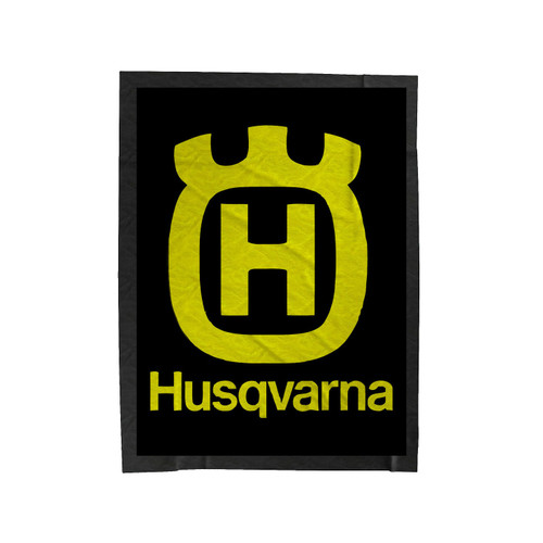 Husqvarna Biker Motorcycle Rider Logo Velveteen Blanket