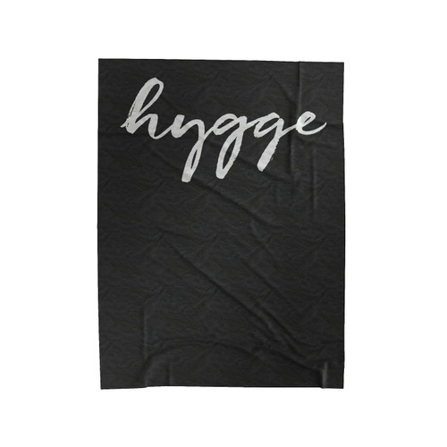 Hygge Handwriting Syle Velveteen Blanket