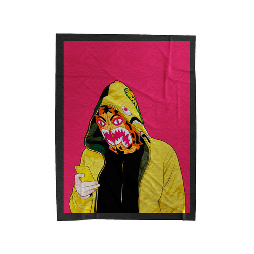 Hypebeast Backwoods Yellow Red Babe Shark Velveteen Blanket
