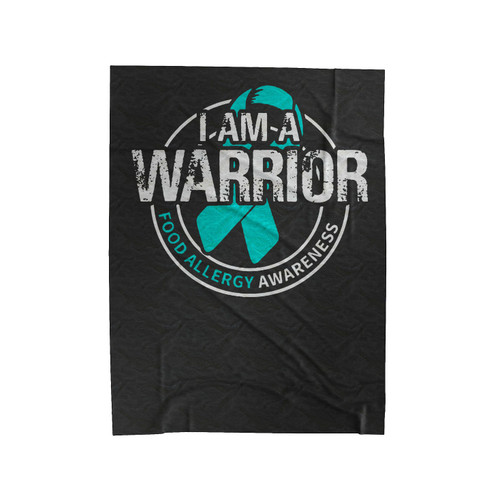 I Am A Warrior Food Allergy Awareness Velveteen Blanket