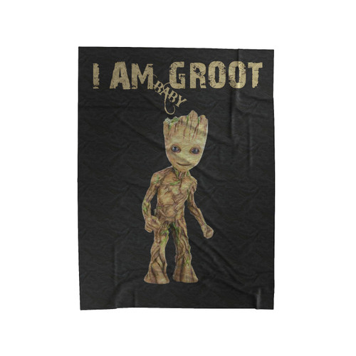I Am Baby Groot Velveteen Blanket