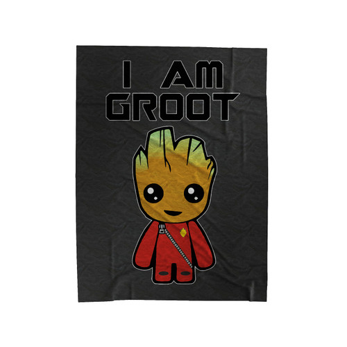 I Am Groot Guardians Of Galaxy Baby Groot Velveteen Blanket