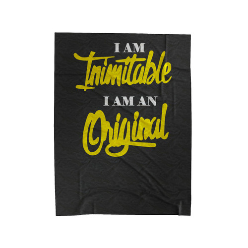 I Am Inimitable I Am An Original Girl Hamilton Velveteen Blanket