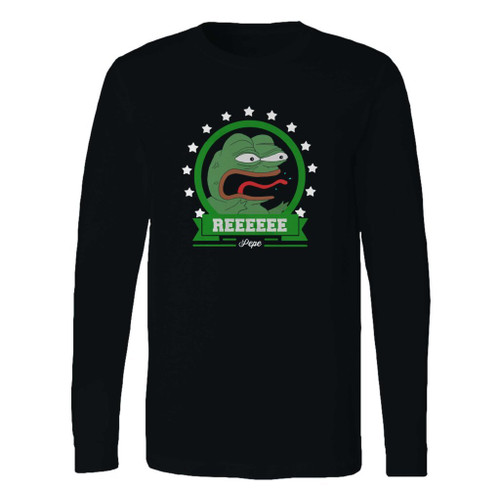 This classic fit pepe reeeeee meme long sleeve shirt is casually elegant and very comfortable. With fine quality print to make one stand out, it's a perfect fit for every occasion.