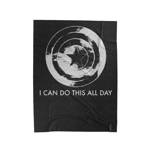 I Can Do This All Day Captain America Velveteen Blanket