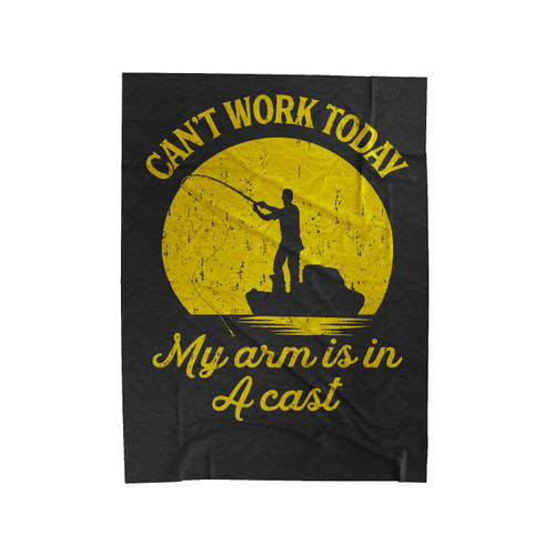 I Cant Work My Arm Is In A Cast Velveteen Blanket