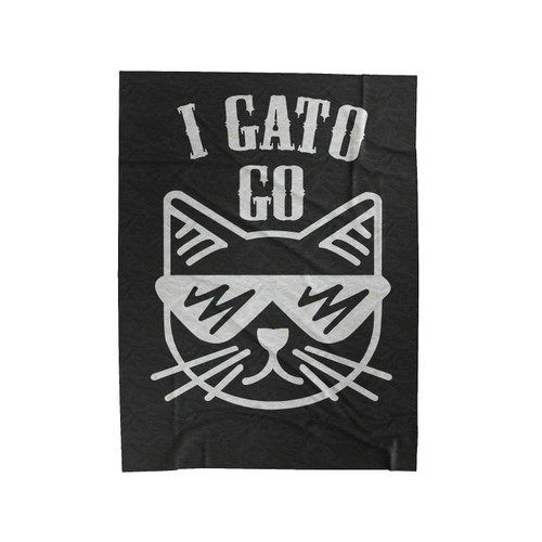 I Gato Go Funny Nerdy Cat Spanish Velveteen Blanket