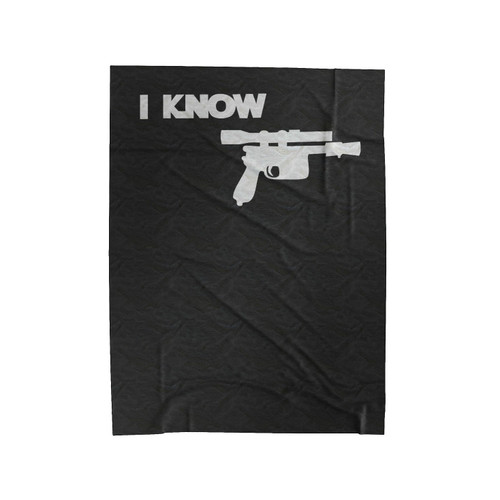 I Know Gun Valentine Velveteen Blanket