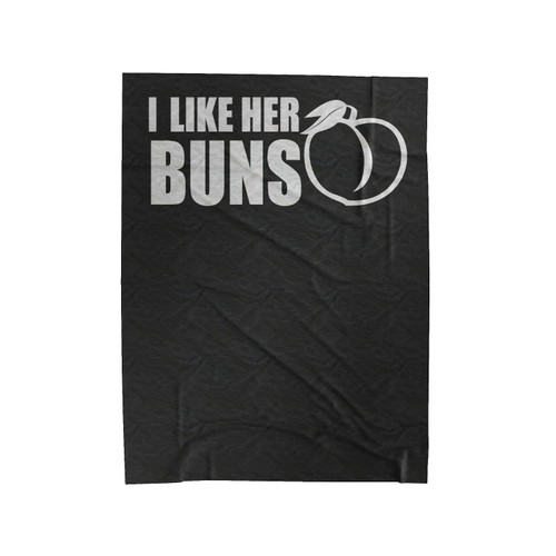 I Like Her Buns I Like His Guns Couple Funny 1 Velveteen Blanket
