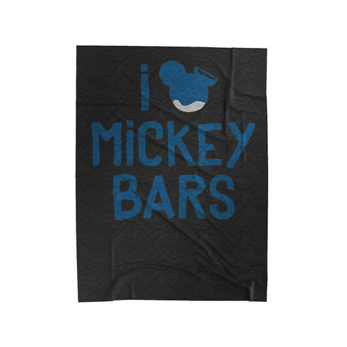 I Love Mickey Bars Velveteen Blanket