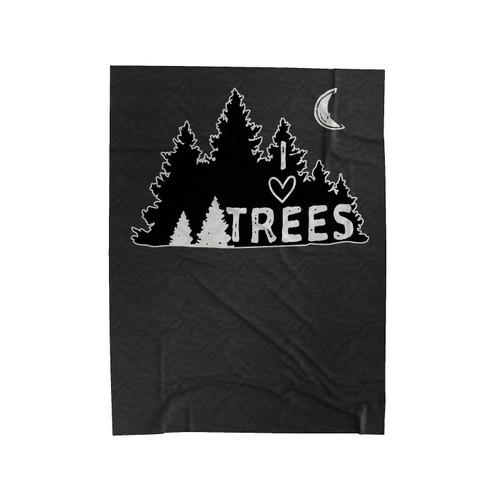 I Love Trees Tree Lover Nature Velveteen Blanket