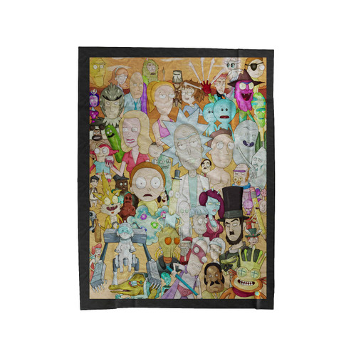 I Made Of A Bunch Of Rick And Morty Characters Velveteen Blanket