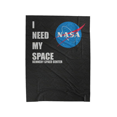 I Need My Space Nasa Logo Velveteen Blanket