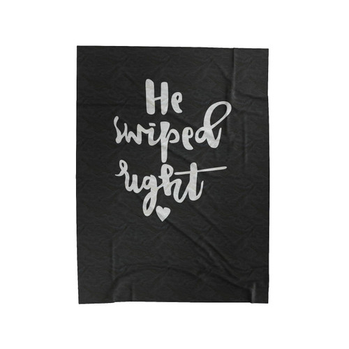 I Swiped Right Coffee Funny Couple 2 Velveteen Blanket