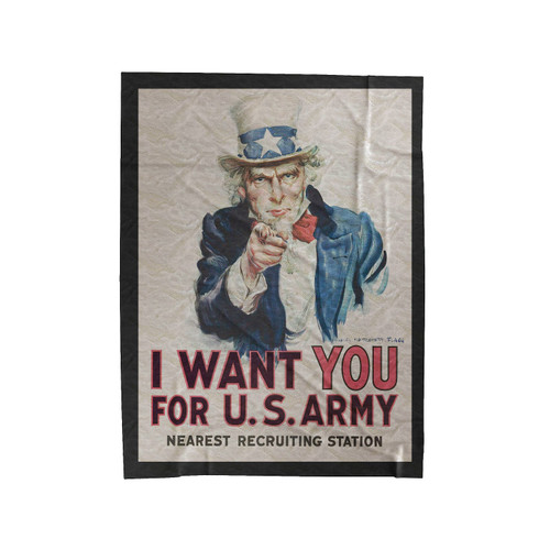 I Want You For U.S.Army Nearest Recruiting Station 1 Velveteen Blanket