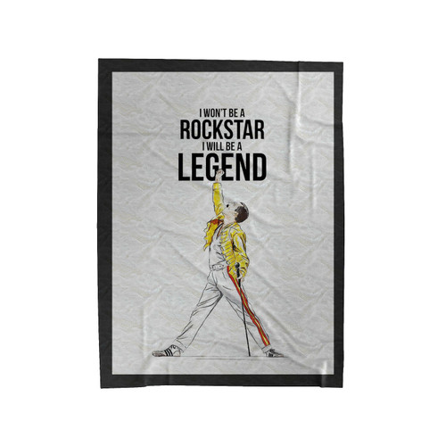 I Won't Be A Rockstar, I Will Be A Legend Velveteen Blanket