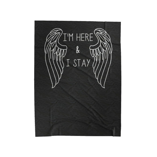 I'm Here & I Stay Suicide Awareness Velveteen Blanket