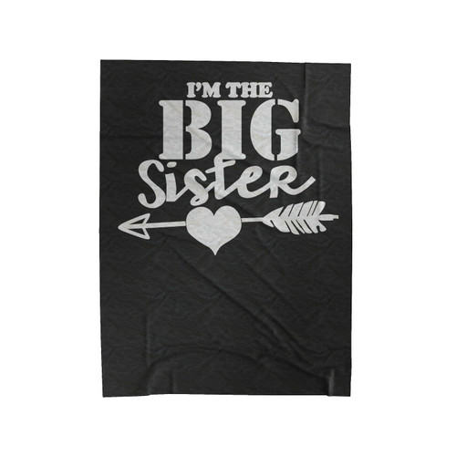 I'm The Big Sister Arrow Velveteen Blanket