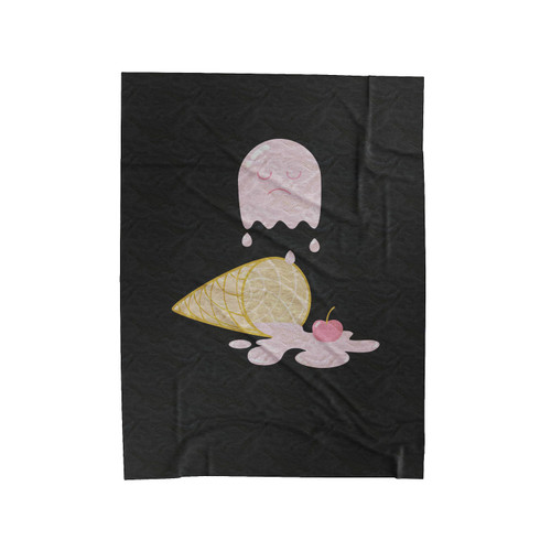 Ice Cream Ghost Velveteen Blanket