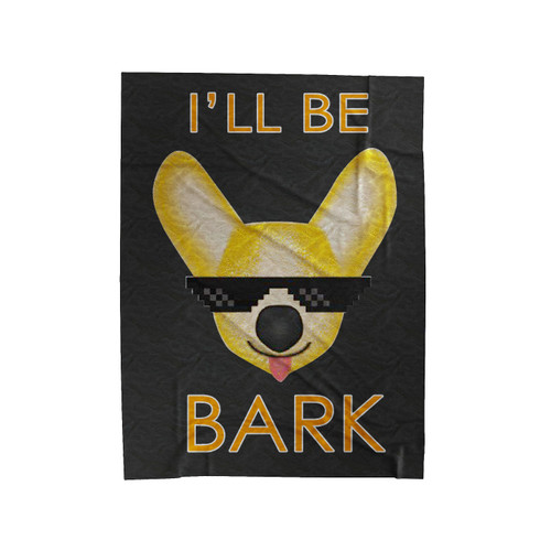 Ill Be Bark Short Velveteen Blanket