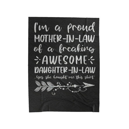Im A Proud Mother In Law Velveteen Blanket