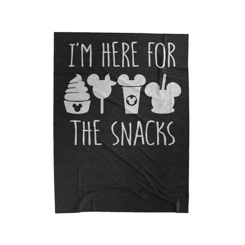Im Here For The Snacks Velveteen Blanket