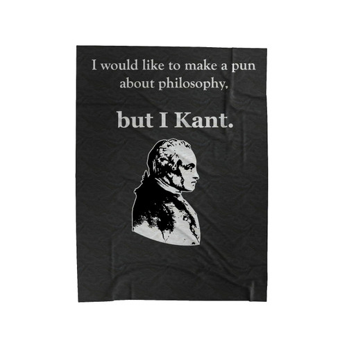 Immanuel Kant Philosophy Velveteen Blanket