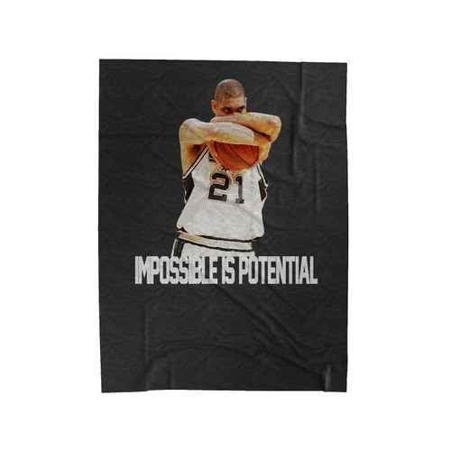 Impossible Is Potential Jordan Celebrity Team Duncan Nba Spurs Basketball Velveteen Blanket