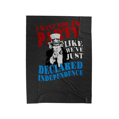 Independence Day 4Th Of July Fourth Of July Party Uncle Sam Usa America Patriotic Vintage Velveteen Blanket