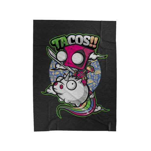 Invader Zim Deadpool Tacos Funny Parody Velveteen Blanket