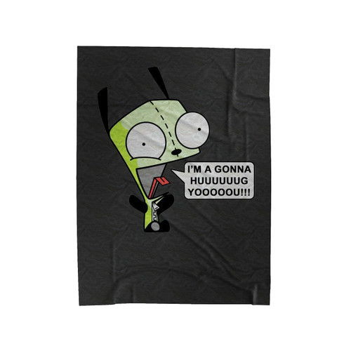 Invader Zim Gir Velveteen Blanket